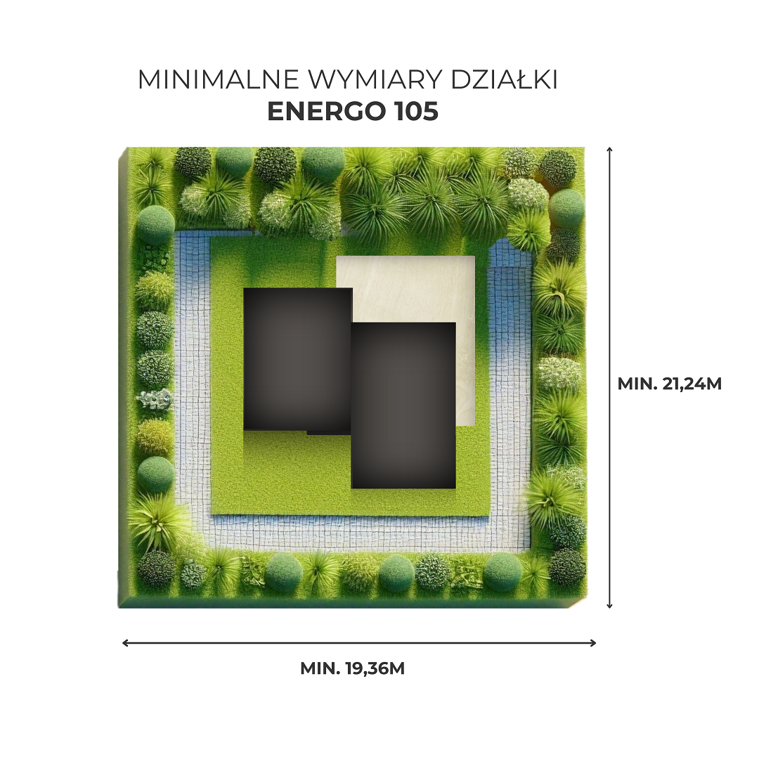 Minimalny wymiar działki dla domu Energo 105